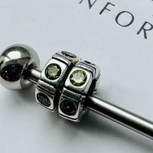 Pandora Lot/2 Green Trinity Spacer Charm